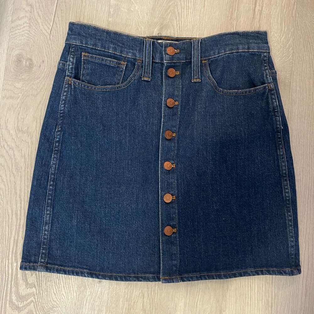 NWOT Madewell Button Front Denim Skirt